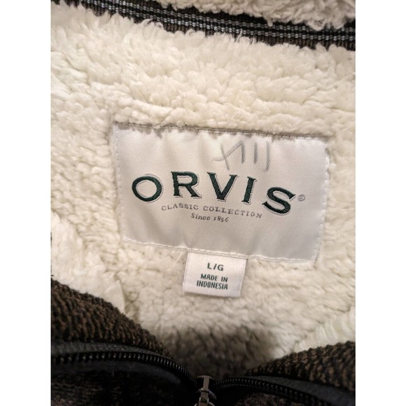 Orvis Mens 1/4 Button Pullover Casual Sweatshirt Sz L cotton - Picture 2 of 4